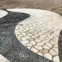白山 黄金麻冰裂缝室外铺装效果完美展示