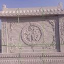白山 芝麻白花岗岩屏风，照壁，影壁