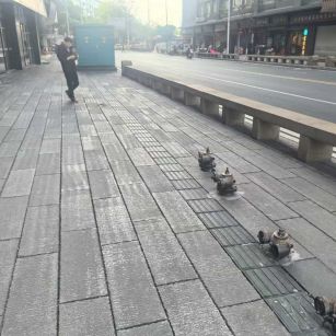 白山仿古石铺装效果
