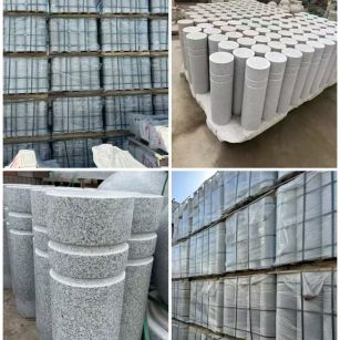 白山 芝麻白花岗岩挡车柱、隔离柱多少钱