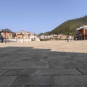 白山仿古石铺装效果