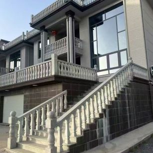 白山 芝麻白别墅阳台栏杆，楼梯栏杆