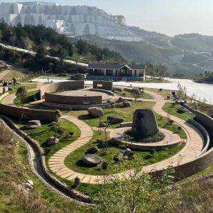 白山仿古石铺装整体效果