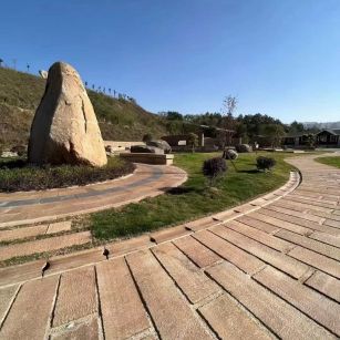 白山仿古石铺装效果