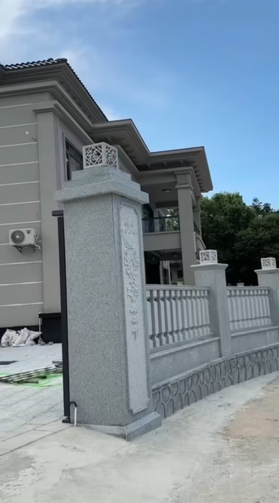 白山 芝麻白别墅围墙栏杆，私人订制