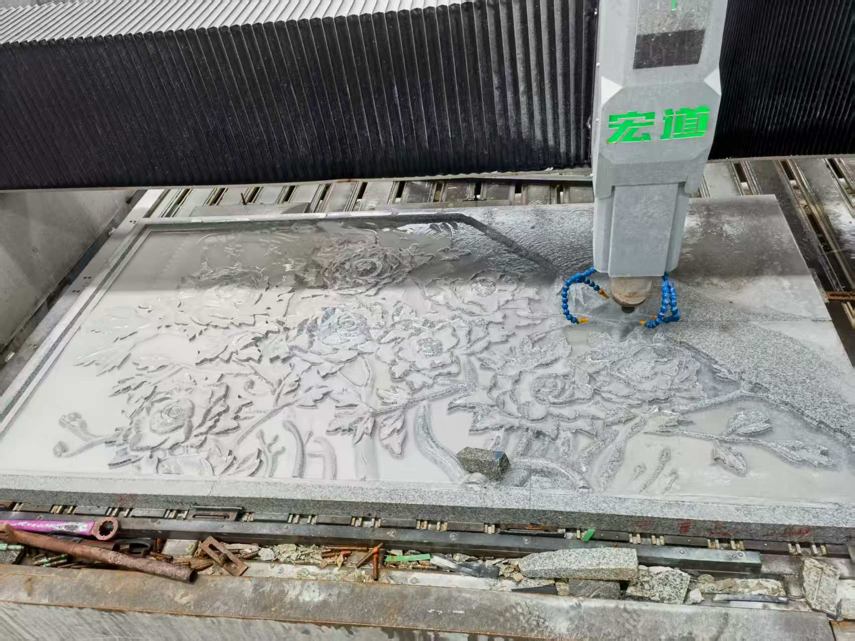 白山 别墅墙面石材雕刻