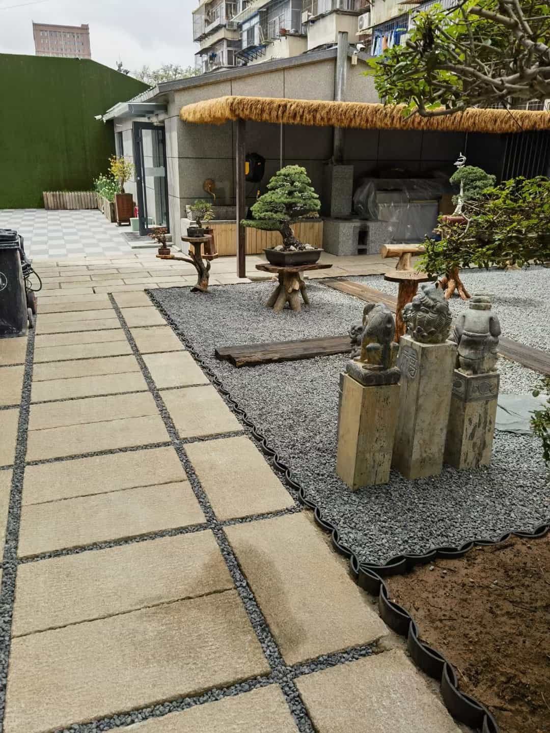 白山仿古石铺装效果