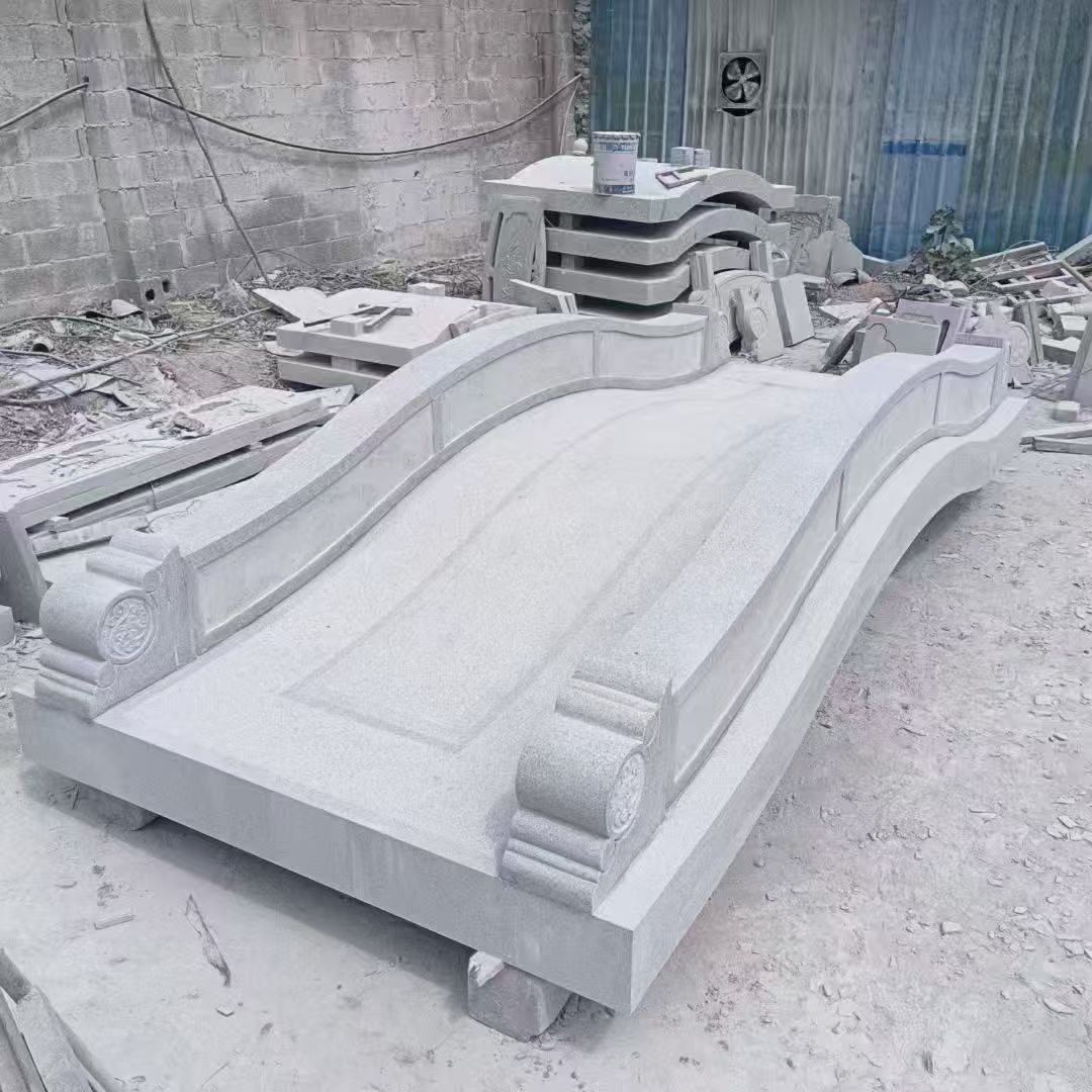 白山 芝麻灰花岗岩园林景观 小石桥