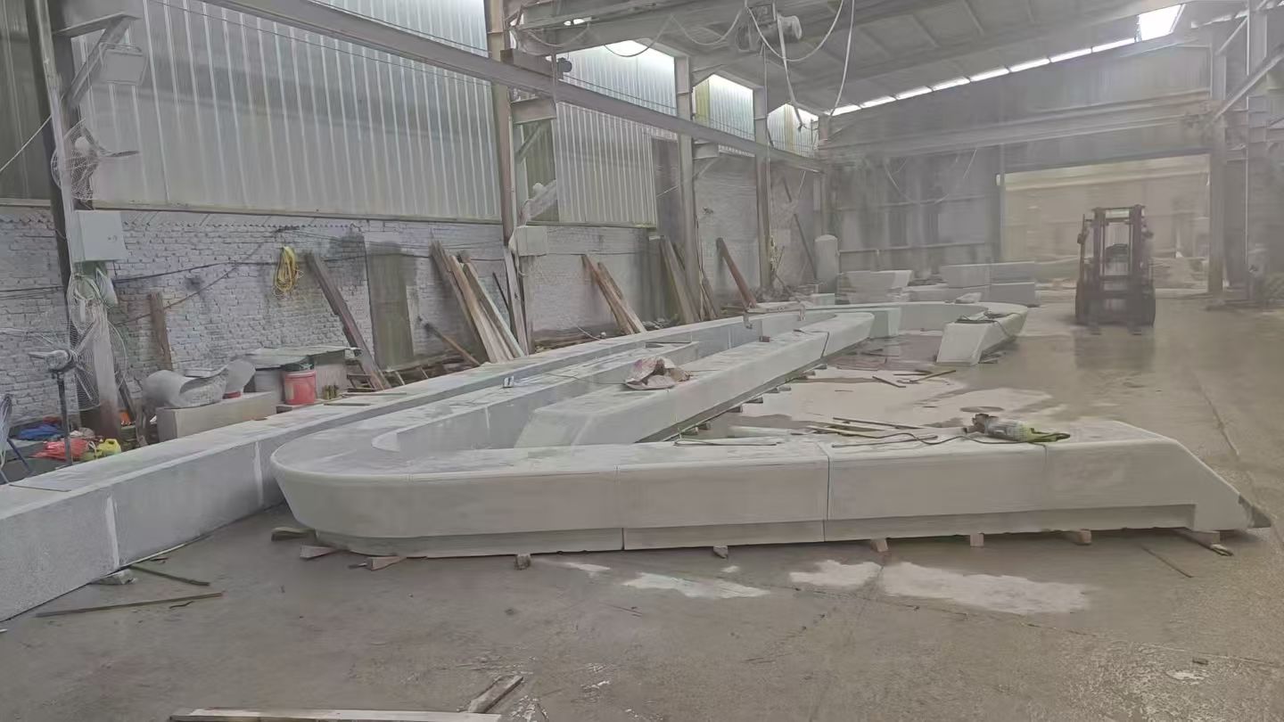 白山 花岗岩整石坐凳拼装