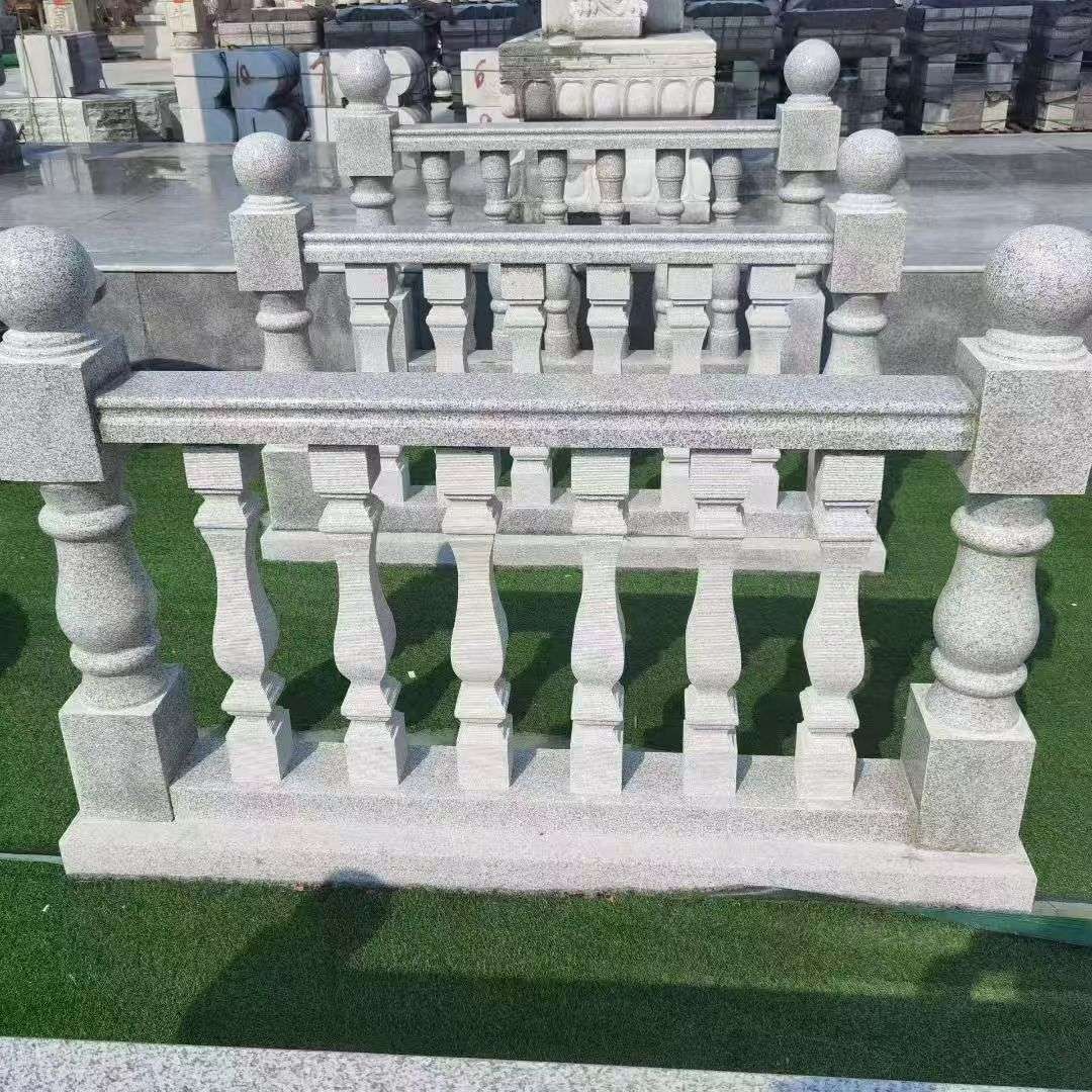 白山 别墅石材栏杆特写